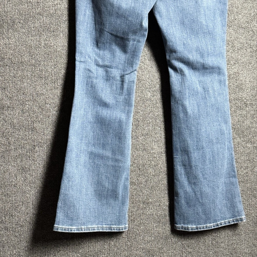 American Eagle Kick Boot Jeans 10 Super Low Rise Distressed Stretch Y2K Blue 30W - Picture 11 of 14